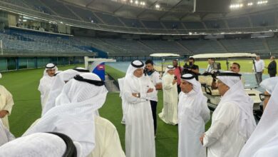 Photo of A delegation from the Gulf Cup Federation inspects Kuwait’s stadiums